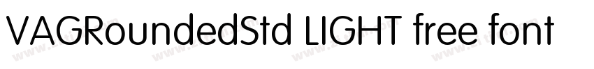 VAGRoundedStd LIGHT free font download字体转换